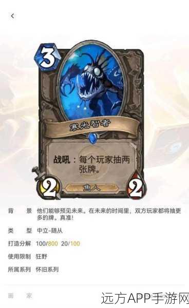 炉石传说深度解析,寒光智者卡牌图鉴全攻略